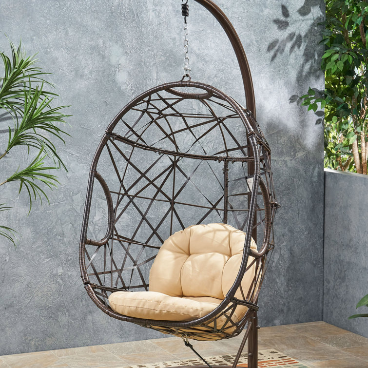 Wicker hanging porch online swing